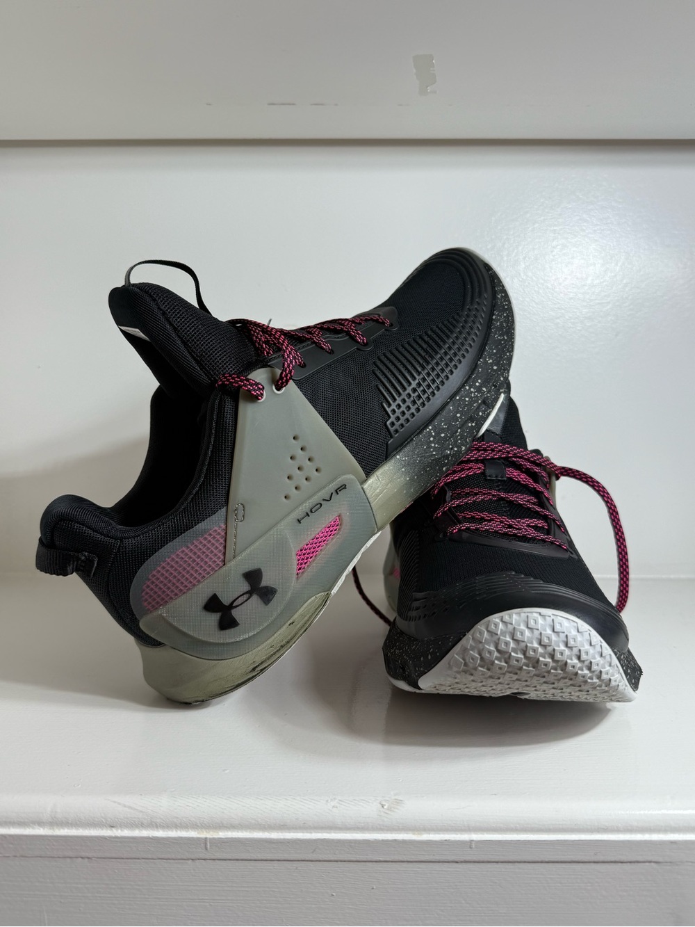 Under Armour Women’s Black and Pink HOVR Training Sneakers